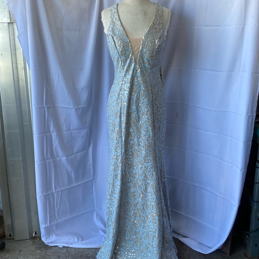 Jump blue sequence evening gown